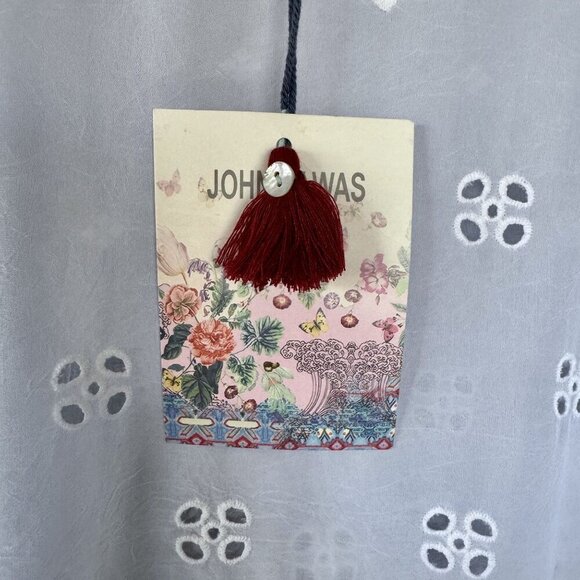 Johnny Was Darla Tunic White Embroidered Eyelet Lace Short Sleeve Swing Top - Picture 13 of 14